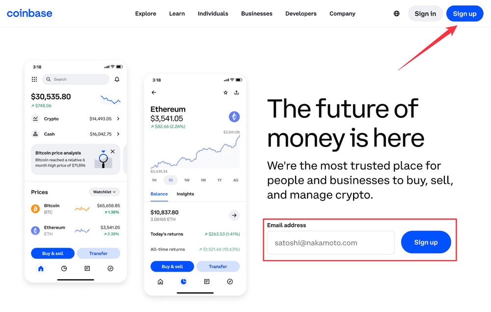 Hướng dẫn Tạo Tài khoản Coinbase