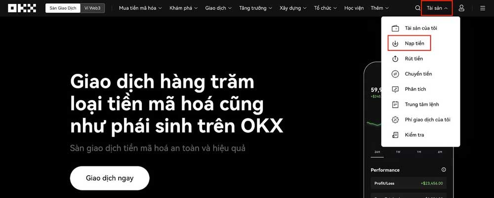 Nạp tiền OKX