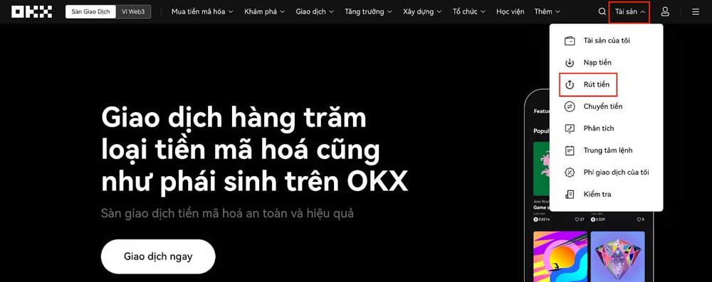 Rút tiền OKX